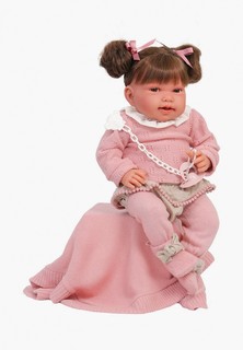 Пупс Munecas Dolls Antonio Juan малышка Ника в розовом, 40 см, мягконабивная