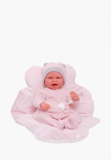 Пупс Munecas Dolls Antonio Juan Паула в розовом, 40 см, мягконабивная