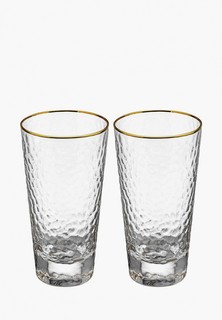 Набор стаканов Elan Gallery 2х320 мл Crystal glass с золотой каймой