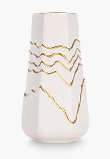 Ваза Mandarin Decor Олимпия "Белая с золотом", 700 мл