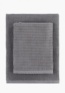 Набор полотенец Унисон вафельных (2 шт.) (50х100+70х140) graphite