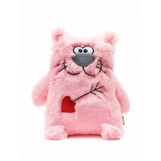 Мягкая игрушка KiddieArt Tallula Кот с крыльями Lovecat, розовый, 43 см