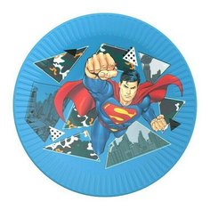Набор бумажных тарелок ND Play Superman, 6 шт