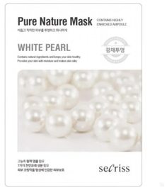 АН Secriss Маска для лица тканевая Secriss Pure Nature Mask Pack- White pearl 25мл Anskin