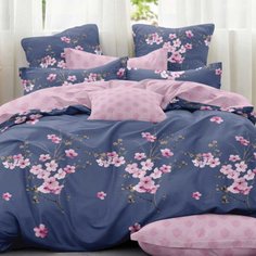 Постельное белье 2-спальное, простыня 175 х 214 см, 2 наволочки 50х70 см, пододеяльник 175 х 214 см, Адель, поплин, Женева