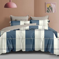 Постельное белье 1.5-спальное, простыня 145х214 см, 2 наволочки 70х70 см, пододеяльник 145х214 см, Адель, поплин, Стамбул