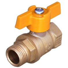Кран для газа 3/4", Г-Ш, ручка-бабочка, БАЗ