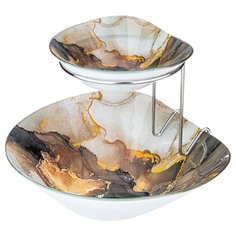 Салатник стекло, 2 шт, 15х13, 25х22х18 см, Marble, Lefard, 198-245