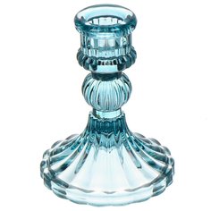 Подсвечник декоративный стекло, 1 свеча, 8х10.5 см, Морская гладь, Y6-6504