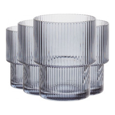 Стаканы в наборах набор стаканов PREMIER HOUSEWARES Farrow Grey 4шт 230мл стекло