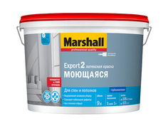 Краски для стен и потолков краска в/д MARSHALL Export-2 база BC для стен и потолков 9л бесцветная, арт.5248844