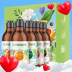 SYNERGETIC Подарочный набор гелей для душа: полная коллекция ароматов