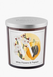 Свеча ароматическая Pernici White flowers & Papaya (Белые цветы и Папайя), 350 г