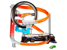 Автотрек Hot Wheels Hyper-Boost Tire Shop GJL16 Mattel