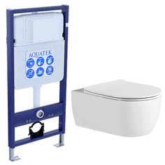 Комплект инсталляции Aquatek Standart 50 и унитаза подвесного Европа AQ1106L-01 Акватек