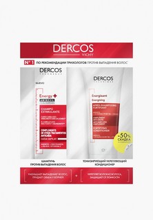 Набор для ухода за волосами Vichy DERCOS ENERGY+ шампунь против выпадения волос, 200 мл + укрепляющий кондиционер против выпадения волос, 200 мл со скидкой -50%