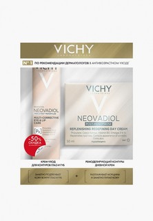Набор для ухода за лицом Vichy NEOVADIOL дневной крем, 50 мл + Крем-уход для области вокруг глаз и губ в период менопаузы, 15 мл со скидкой -50%