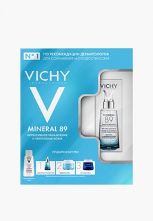 Набор для ухода за лицом Vichy MINERAL 89 гель-сыворотка, 50 мл + PURETE THERMALE мицеллярная вода для чувствительной кожи лица, глаз и губ, 100 мл + 3 мини-продукта в ПОДАРОК