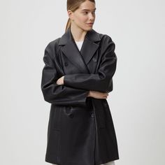 Тренч Grain из фактурной кожи 12 STOREEZ