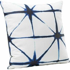 Подушка Санторини, 45 х 45 х 5 см, белая/синяя Kare