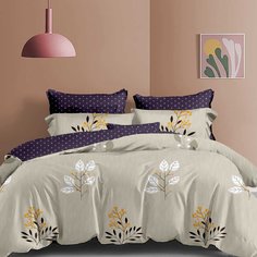 Постельное белье семейное, простыня 215х240 см, 2 наволочки 70х70 см, 2 пододеяльника 145х215 см, Бояртекс, поплин, Luxor 2010010-5 А/В