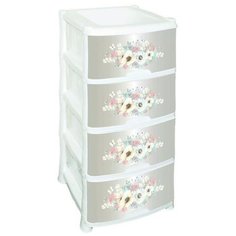 Комод 4 ящика, Акварель, 39х47х95 см, 352 129, Violet