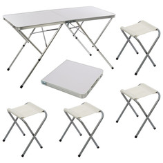 Комбинированная и металлическая мебель набор мебели походный В поход складной стол, 4 стула Ecos
