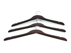 Вешалки для одежды набор вешалок QR, 3 шт, для верхней одежды, дерево, 44,5 см, с выемками Todelia