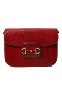 Сумка 1955 Horsebit small из кожи змеи Gucci