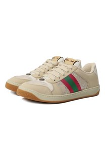 Комбинированные кеды Screener Gucci