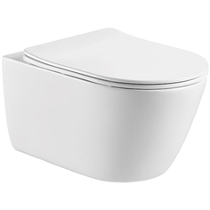 Унитаз Акватек Оберон AQ1363W-00 подвесной безободковый, с сидением микролифт