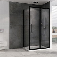 Душевой уголок 100х100 см Abber Schwarzer Diamant AG30100BH-S100B прозрачное