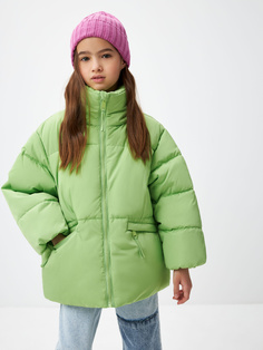 Стеганая дутая куртка для девочек (зеленый, 164) Sela