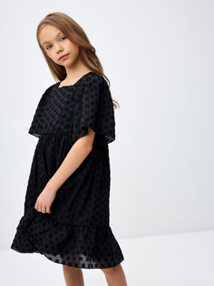 Платье с вышивкой для девочек (черный, 152) Sela