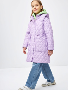 Стеганое пальто для девочек (фиолетовый, 128) Sela
