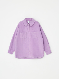 Вельветовая рубашка для девочек (фиолетовый, 140) Sela