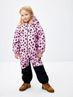 Демисезонный комбинезон с внутренними лямками для девочек (розовый, 122) Sela