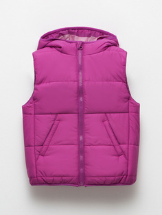 Жилет с капюшоном для девочек (сиреневый, 116) Sela