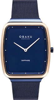 fashion наручные мужские часы Obaku V267GXSLML. Коллекция Ultra Slim
