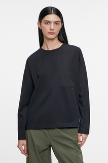 Лонгслив oversize хлопковый с нагрудным карманом Befree