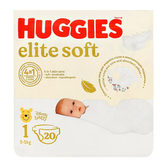 Подгузники HUGGIES ELITE SOFT 3-5кг 20 шт