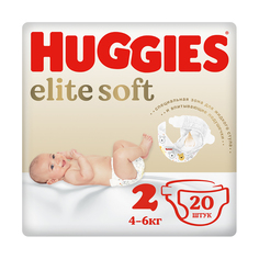 Подгузники HUGGIES ELITE SOFT 4-6кг 20 шт