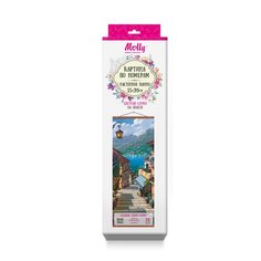 Картина по номерам Molly Панно. Италия. Озеро Комо, цветной холст, 36 цветов, 35 х 90 см