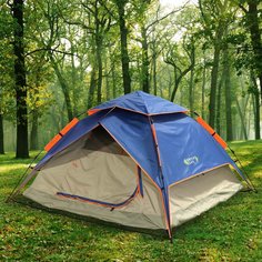 Палатка 3х-местная, 210х210х140 см, 2 слоя, 1 комн, с москитной сеткой, Green Days, GJH-138А-1