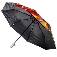 Зонт для женщин, автомат, 8 спиц, 58 см, Трамвай, полиэстер, Y822-064