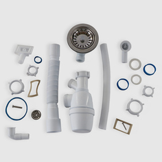 Бутылочный сифон Orio с трубой и переливом 3 1/2x40