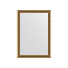 Зеркало в багетной раме Evoform бусы золотые 46 мм 52х72 см