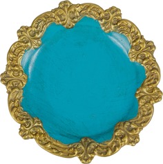 Блюдо Glasar бирюзовое 14х14х2 см ГЛАСАР