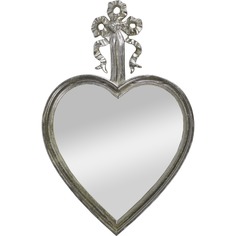 Зеркало настенное Glasar Сердце серебристая 29х2х45 см ГЛАСАР