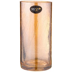 Ваза-цилиндр Muza Cracle amber 12х25 см